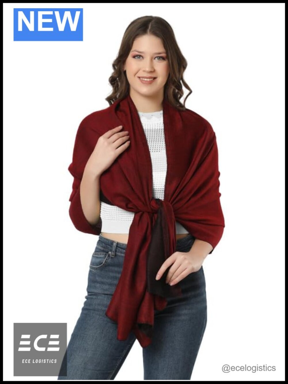 BNH FASHION Wool Modal Reversible Stole Shawl Scarf Wrap Women